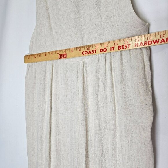 Hem & Thread NWT Beige Linen‎ Viscose Jumpsuit With Ruffled Adjustable Straps L - Picture 16 of 16